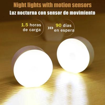 HOMZY USB Rechargeable LED Night Light with Switch, Motion Sensor Magnetic Wireless Lamp, Warm White No Flicker for Closet Bed Cabinet