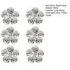 6 Pcs Flower Napkin Rings Metal Napkin Holders Silver Golden Flower Napkin Rings with Textured Petals for Dinner Table Wedding Party