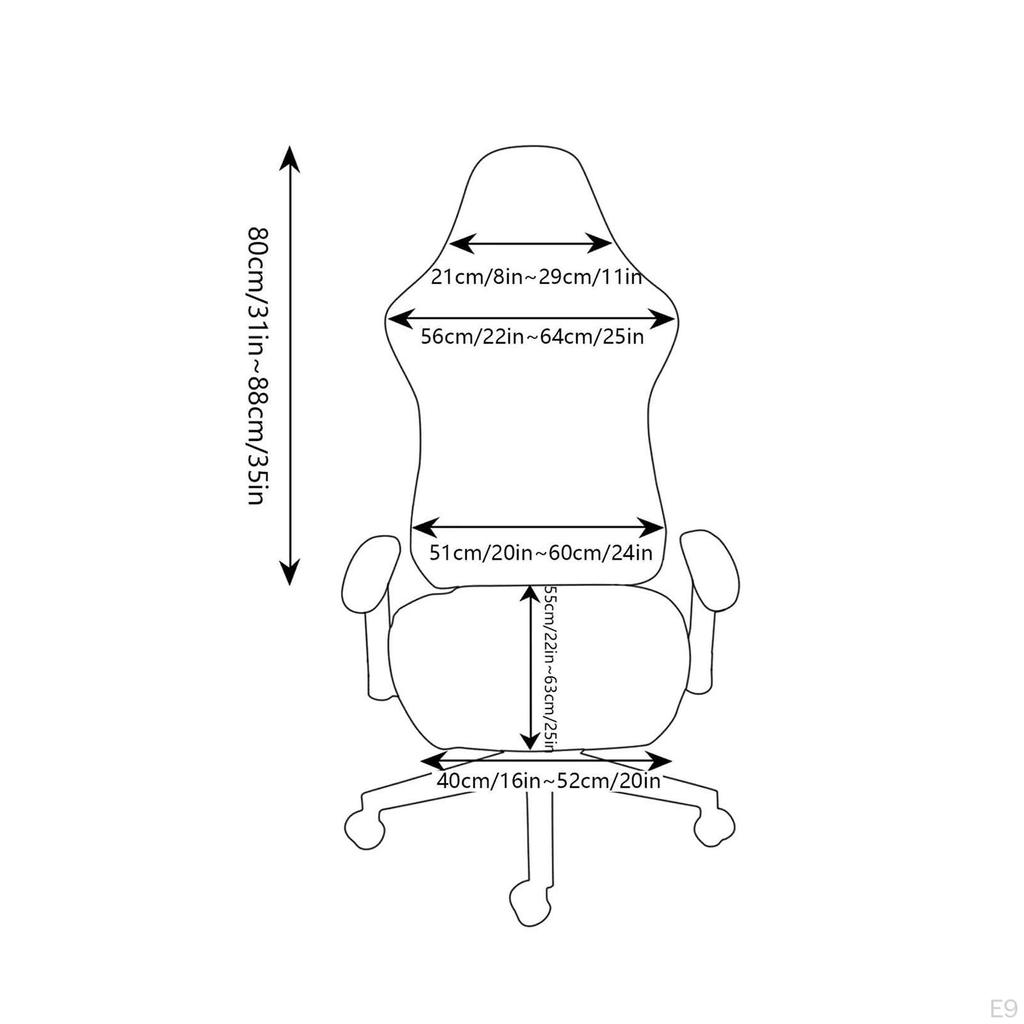 Covers for Gaming Chairs, Slipcovers Computer Seating, Elastic Seat and Back Protection