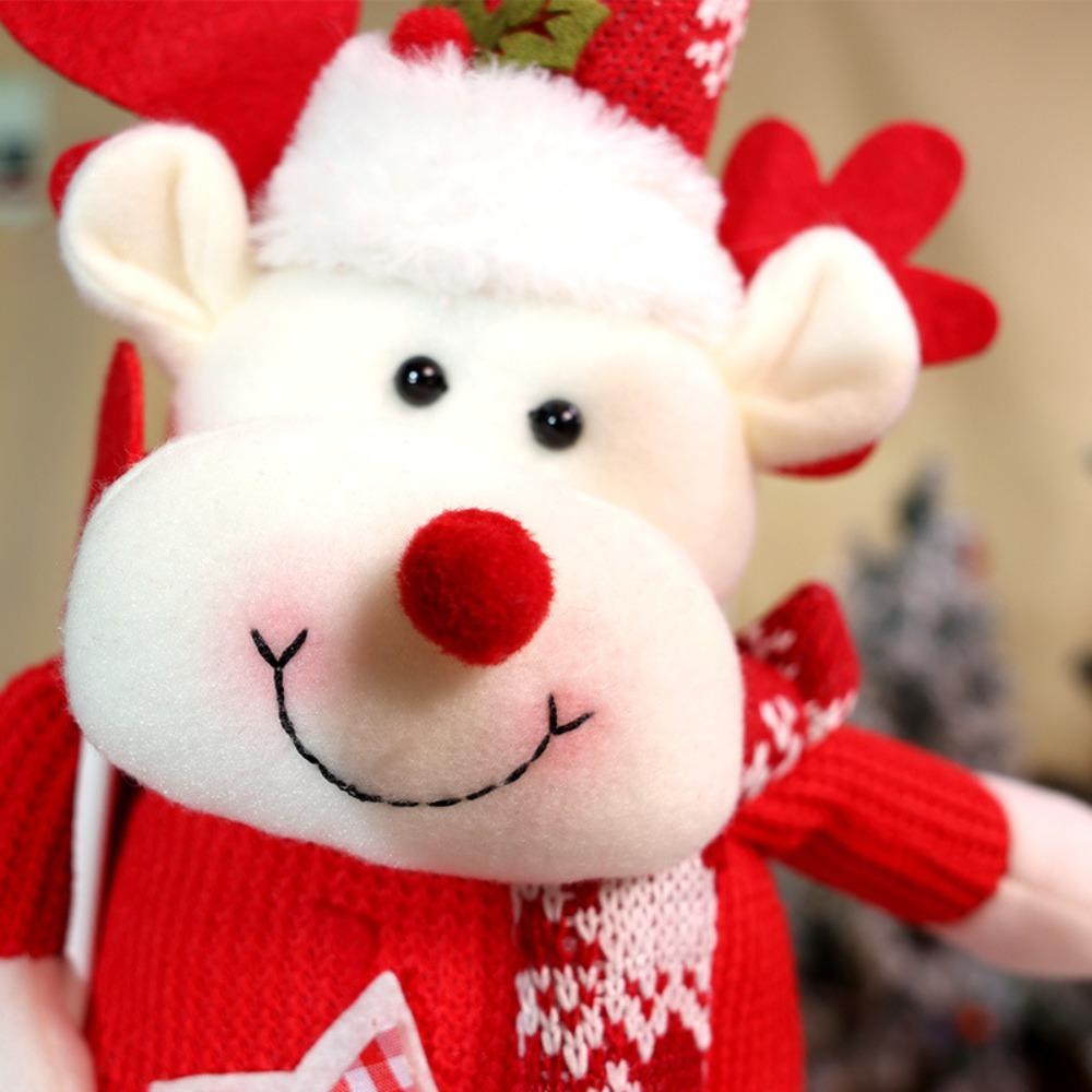 Santa Claus Christmas Telescopic Doll Standing Posture Snowman Elk Decoration  Wall Decoration