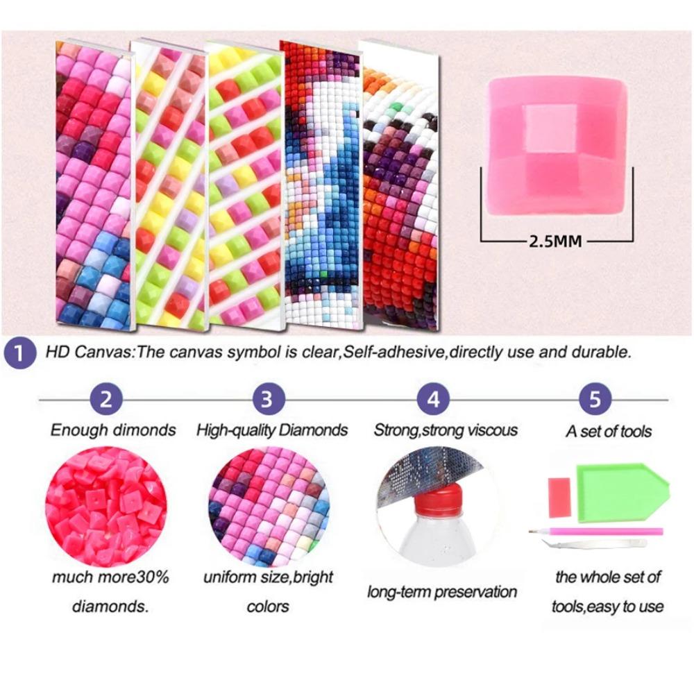 Purple Black Dragon Woman DIY Vibrant Colorful Orchid Flower 5D Full Diamond Painting Cross Stitch Kits Mosaic Embroidery
