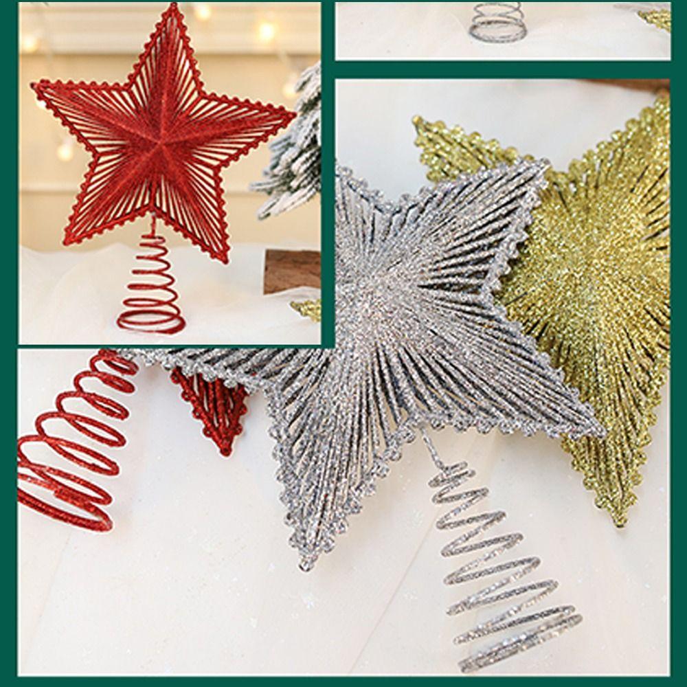 New Year 2025 Tree-Top Star Navidad Xmas Tree Ornament New Christmas Tree Topper
