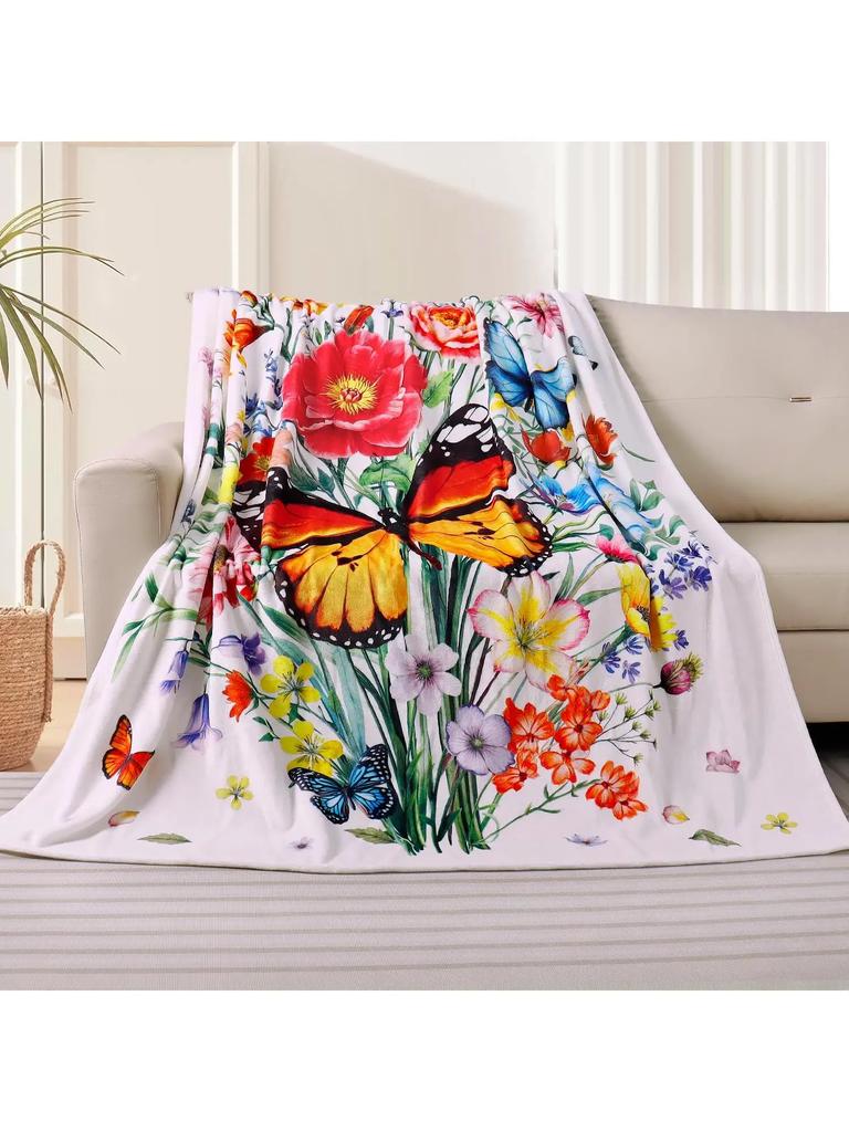 Luxury Cozy Blanket Elegant Print Throw Blanket Soft Warm Bedspread Sofa Blanket For Bed Couch Living Room Bedding Quilt