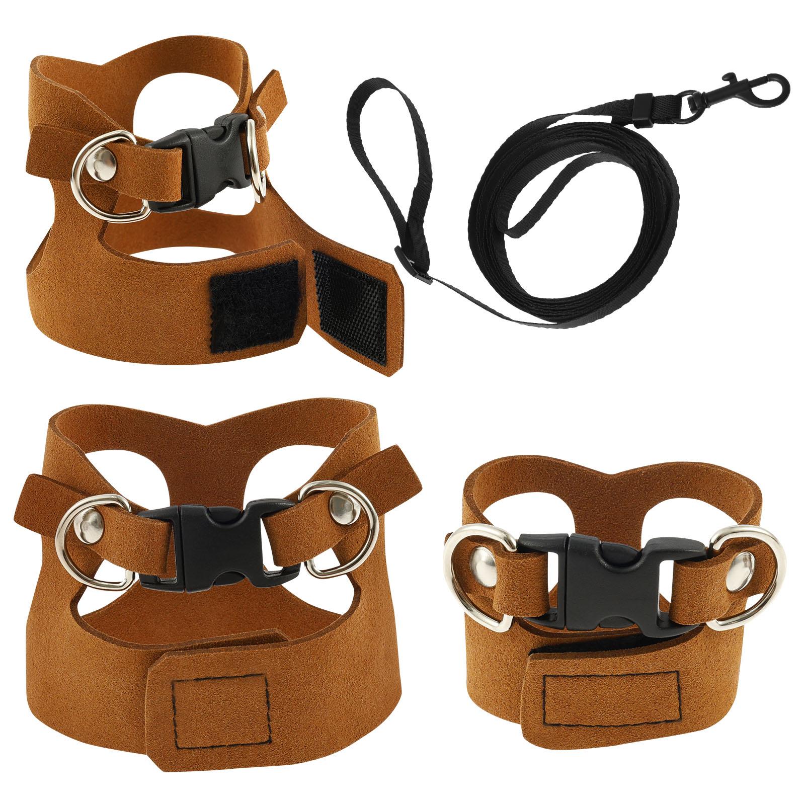 

3Pcs Lizard Leash Harness Soft Adjustable Reptile Bearded Dragon Traction Rope Chameleon Amphibians Pet Harness Supplies