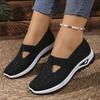 TEMU Übergrößen Freizeit-Loafer: Bequeme atmungsaktive Strick-Mesh-Schlupfschuhe für Mütter