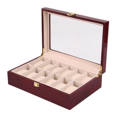 Wooden Watch Storage Display Watch Collection Accessory Storage 12 Case, Box, Case, (Holds Watches)