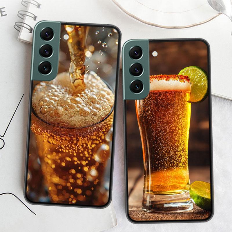 A Fresh Cold Beer Phone Case For Samsung Galaxy S22 S25 Ultra S21 S10 Plus S26 Edge S20 S23 S24 FE Cover Silicone Soft TPU C