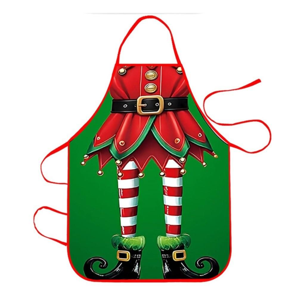 Oil-Resistant Christmas Apron Reusable Kitchen Aprons New Santa Claus Apron Holiday Decor