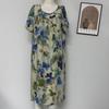 Women's Cotton Silk Short Sleeve Nightgown - Spring/Summer, Breathable, Comfortable, Lazy Style