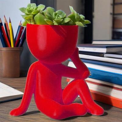 Blumentopf „Denker“ für Sukkulenten, kreative Form, hohe Haltbarkeit, für drinnen und draußen