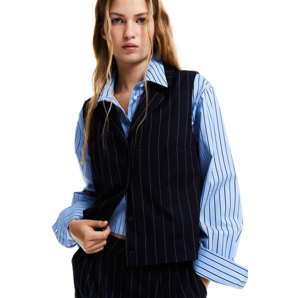 

Жилет HM Suit Темно-синий в тонкую полоску