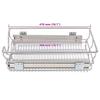 Built in Drawer Basket Slide 2 pcs Silver 400 mm