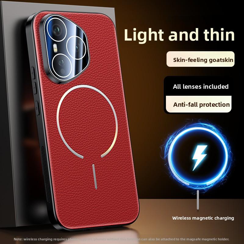 For Huawei Honor 400 Pro Case Luxury PU Leather Magnetic wireless charging Protective Back Cover For Honor400 400Pro Phone Shell