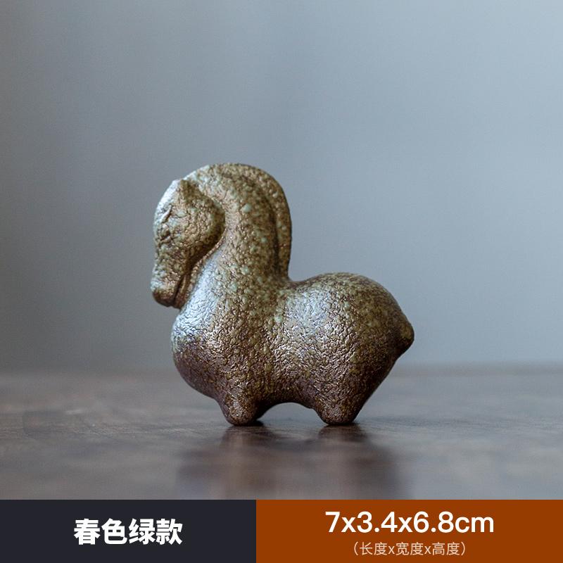 

Coarse Pottery, Small Tang Horse, Tea Pet Chinese Animal Desktop Decoration Home Tea Ceremony Accessories Handicraft
