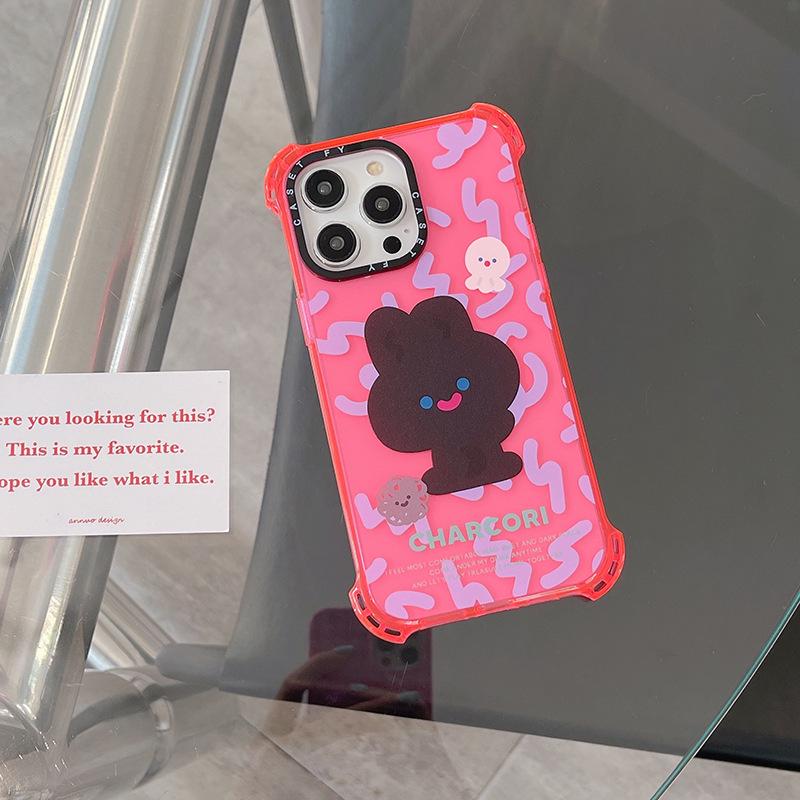 

Square Drop-Proof Milk Rabbit iPhone Case: Compatible with iPhone 15ProMax, 14Pro, 13, 12, 11 - Trendy and Soft Design iPhone 14 Pro Max