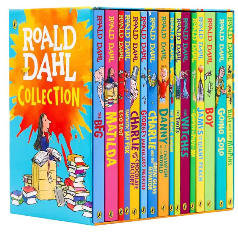 Roald Dahl 16-Book Box Set with Audio