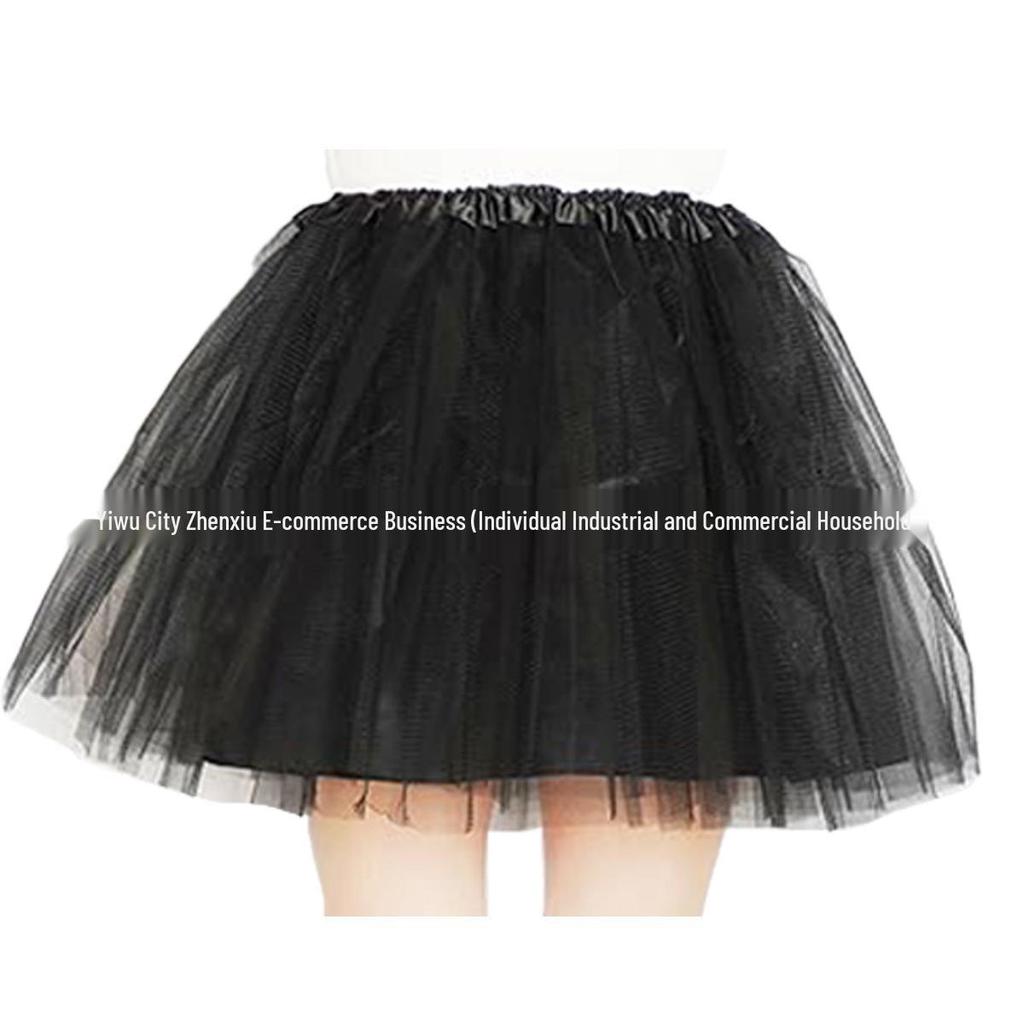 Adult 4-Layer Anti-See-Through Mesh Dance Tutu Skirt