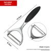 Stainless Steel Y-Type Peeler: Apple, Melon, and Potato Peeler with Zinc Alloy Handle