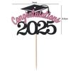 5pcs Handmade 2025 Graduation Cake Topper Set Graduation Cupcake Toppers  Party Cake Decorations