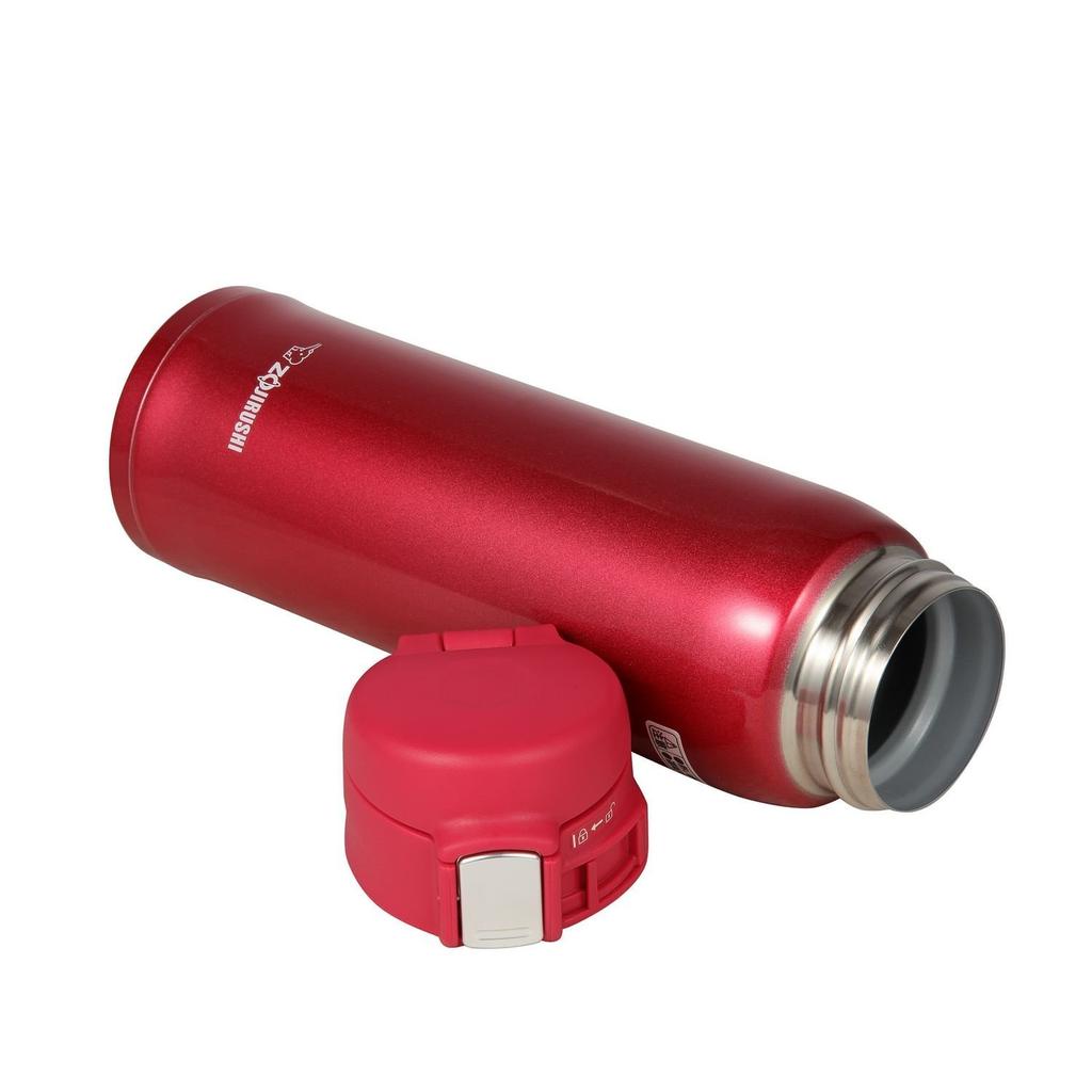 ZOJIRUSHI Water Bottle Direct Drinking Stainless Steel Mug 480ml Clear Red Lightweight Type SM-SA48-RW