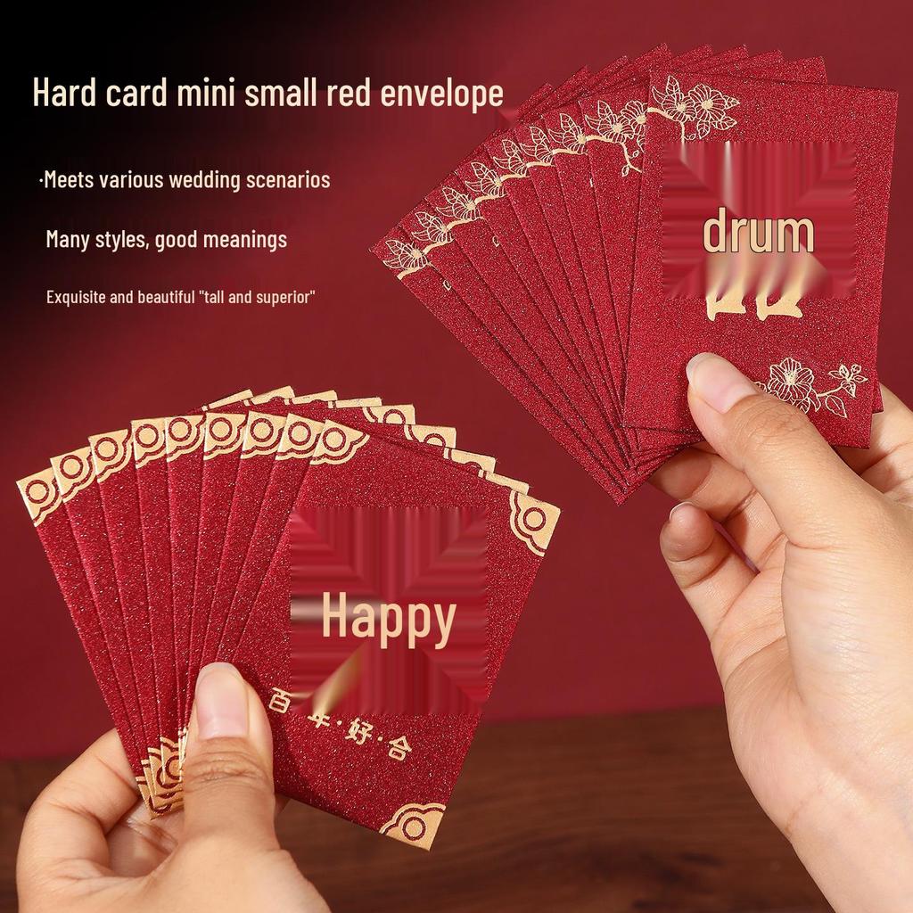 Small Red Wedding Lucky Money Envelope with 2026 Happiness Character