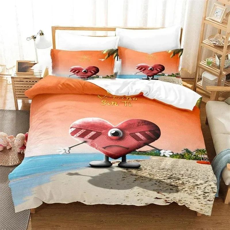 Un Verano Sin Ti Bedding Set Bad Bunny Duvet Cover Bedroom Comforter Single Twin King Size Quilt Cover Home Textile