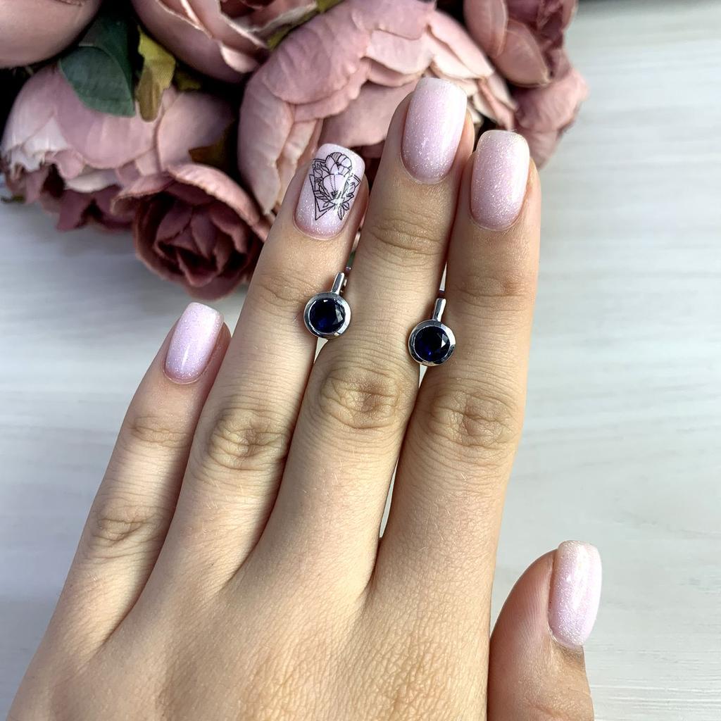 Silberohrringe mit Saphir Nano 1,255ct (1509777)