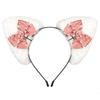 Themed Party Ear Headband with Soft Plush Texture, Ribbon Detail and Hanging Charm for Costume Styling and Photos