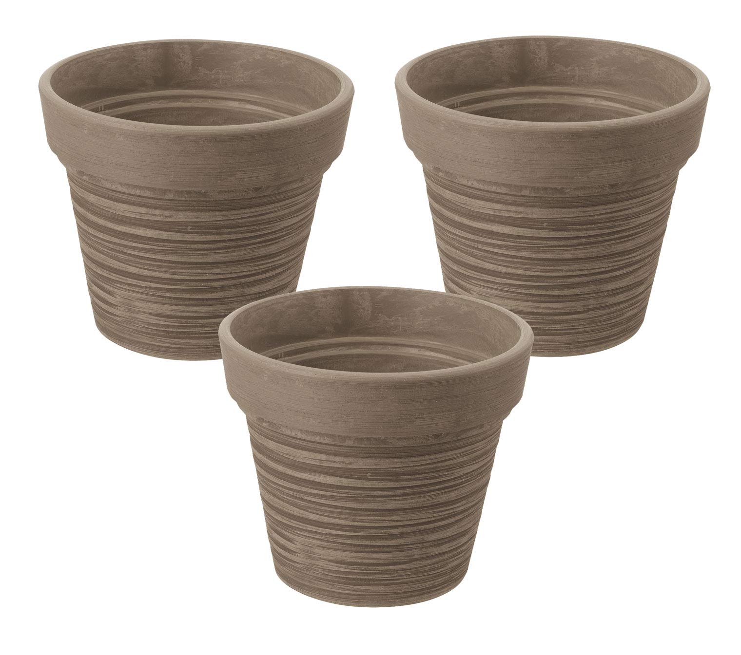 

Richell Botany Curve Pot, 20-inch, 20.3cm diameter x 17.3cm height, Beige, 000898, Pack of 3