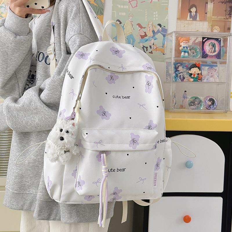 New high-value, sweet, small and fresh, junior high school student schoolbag ins niche cute girl large-capacity backpack