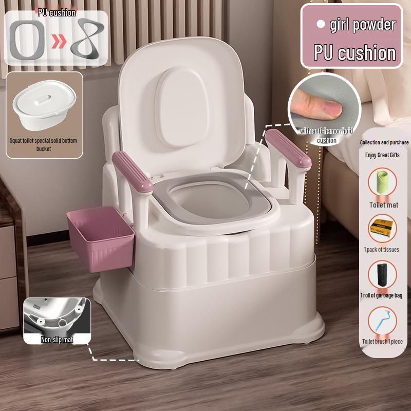 Portable Commode Chair for Adults: Ideal for Elderly, Pregnant Women, and Indoor Use