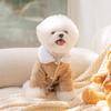 Autumn and winter, puppy and dog clothes, thickened lamb wool to keep warm, velvet two feet can be towed, cotton-padded clothes,Pomeranianpet clothing