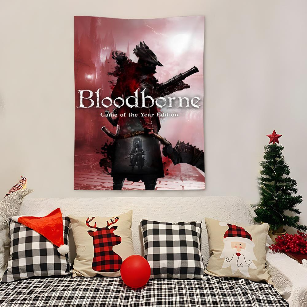 

Game BBloodborne Tapestry Decoration Art Microfiber Background For Bedroom Living Bar Garden Outdoor Festival 74x94cm(29x37in)