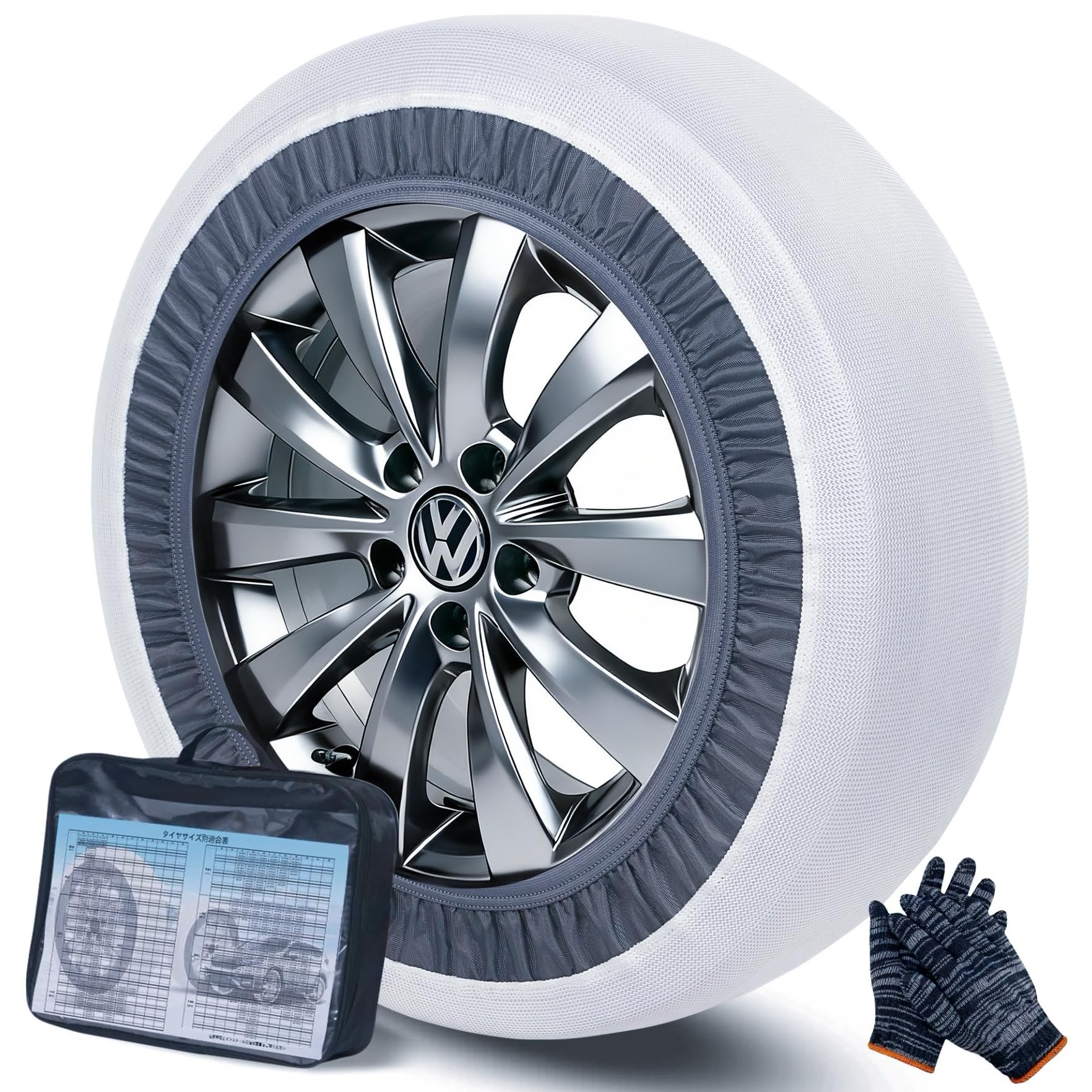 

FITSOK Тканевая Шина Снег Легкая Установка для Легких Бесшумных Без Поддомкрачивания Аварийно Соответствует Цепи ЕС CE [Оригинальный Продукт] Цепи, Носки,