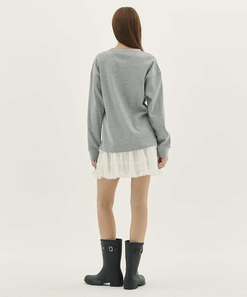 JUCYJUDY Semi-Oversized Waffle T-Shirt J1Ts020J