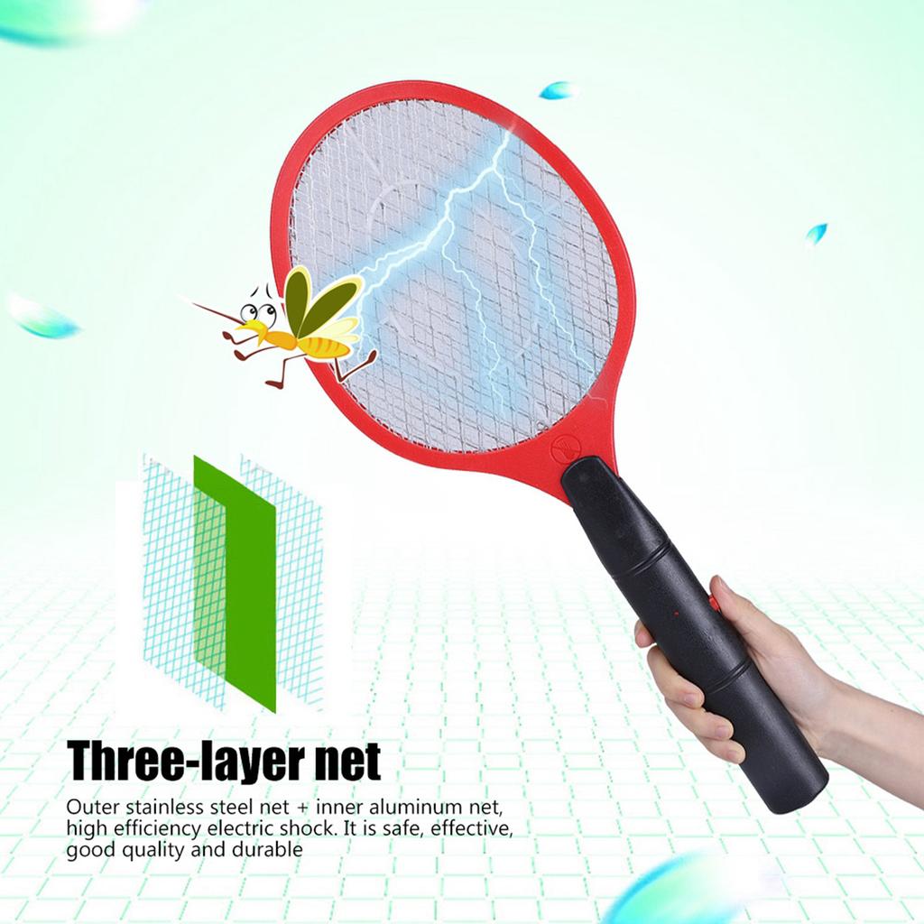 Cordless Battery Power Electric Fly Mosquito Swatter Bug Zapper Racket Insects Killer Bug Zapper Racket Battery Mosquito Swatter
