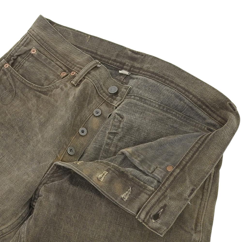 RRL Men's Gray Hair-on-Ido Patch Button Fly Cotton Chino Pants, Size 32x30 Bottoms 32x30 grayUsed