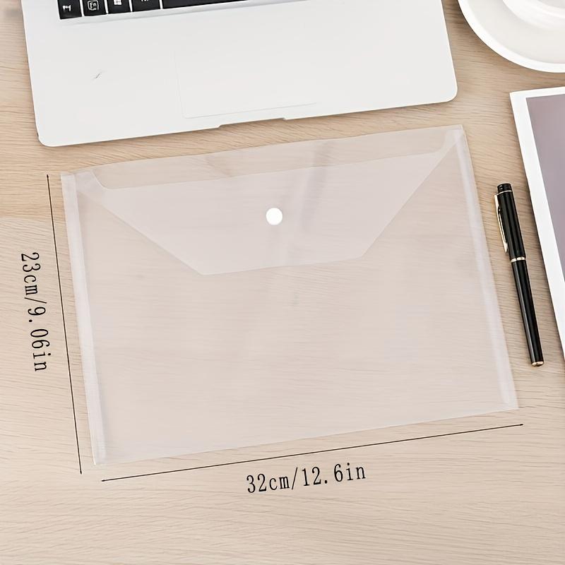 20pcs Transparent Documents Organize Storage Bag A4 Folders Clear Folders Student File Folders Office School Stationery Supplies