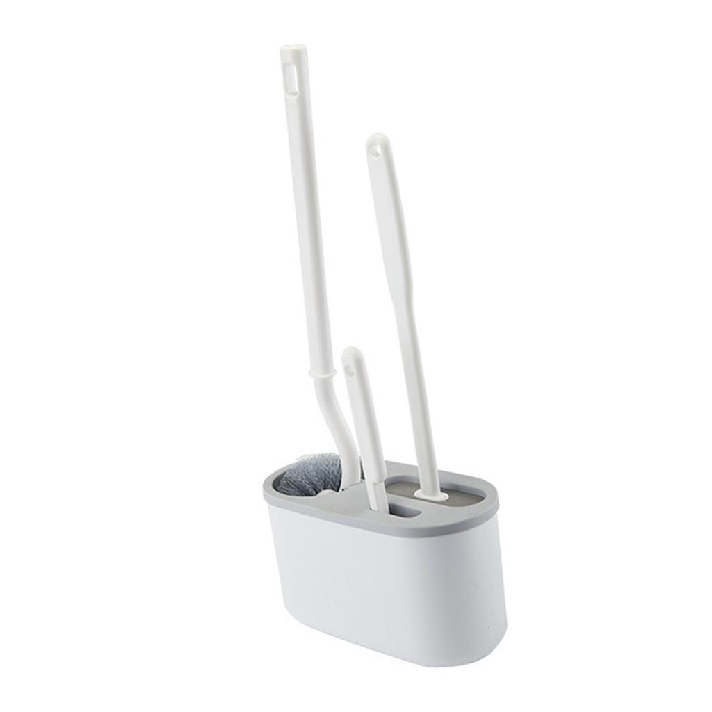 Toilet Brush Set   Handle Soft   Cleaning Brush Wall Hanging Toilet Brush Kit for Bathroom