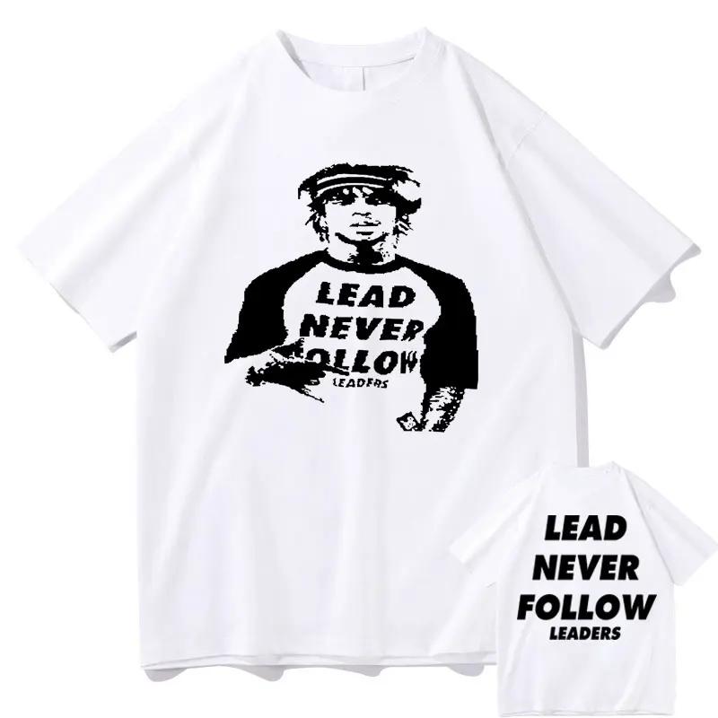 

Rapper Chief Keef Lead Never Follow Leaders Graphic Print Tshirt Male Casual Cotton Tshirt Men Hip Hop Oversized T Shirts 4XL