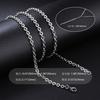 SCIONE Classic Titanium Steel Necklace Feather Pendant Pure Steel with Chain Couple Necklace