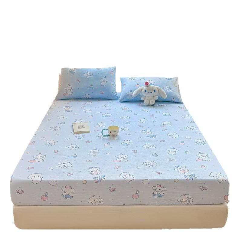 Ins Style Printed Washed Cotton Sheet Single Piece New Dirty Sheet Set Student Dormitory Mattress Protector