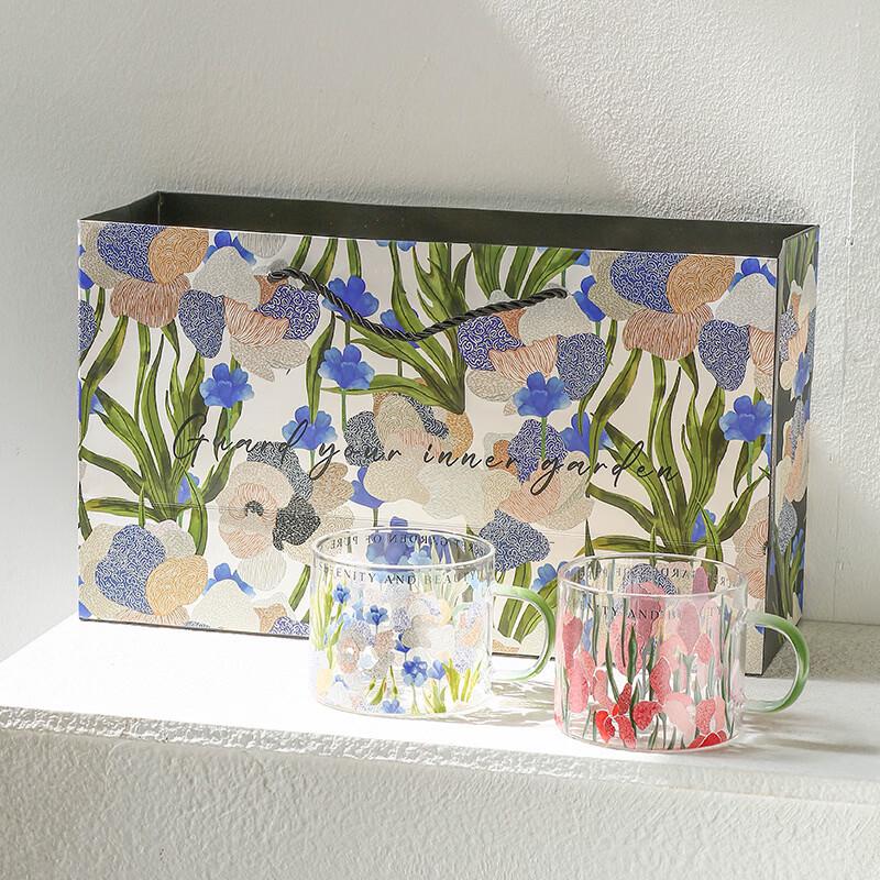 OLOEY High Borosilicate Iris Glacier Glass Cup