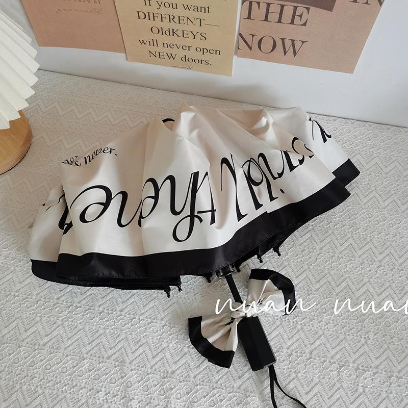 French Retro Women's Dual-Use Sun & Rain Umbrella - Elegant Summer Sunscreen Parasol