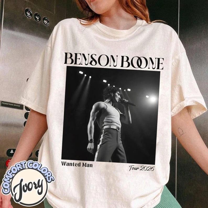 Benson Boone Shirt, Wanted Man Tour 2026, Vintage Concert Tee, Retro Graphic 3XL