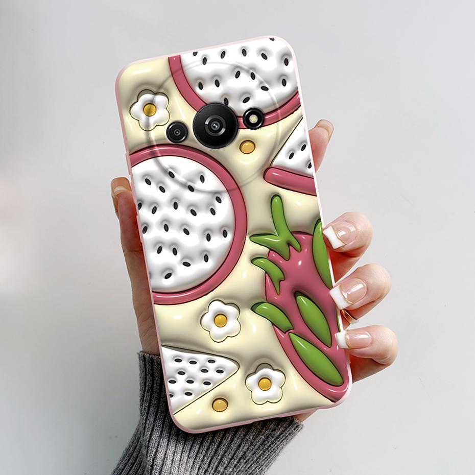 For Funda Redmi A3 Case Redmi A3 2024 Back Cover Stylish Painted Soft Silicone Phone Case for Xiaomi Redmi A3 A 3 RedmiA3 Bumper