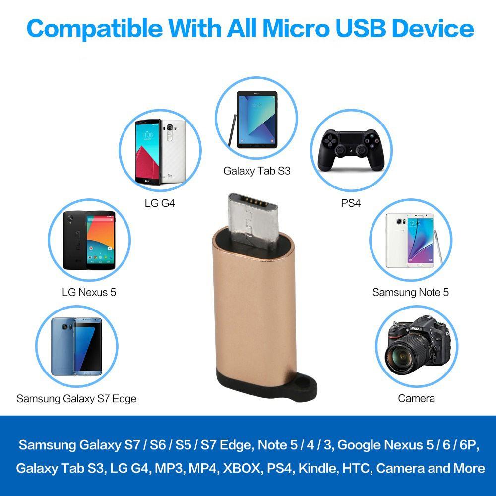 Phone Tablet Data Cable Fast Transfer Converter OTG Adapter Type-C To Micro USB Female To Male
