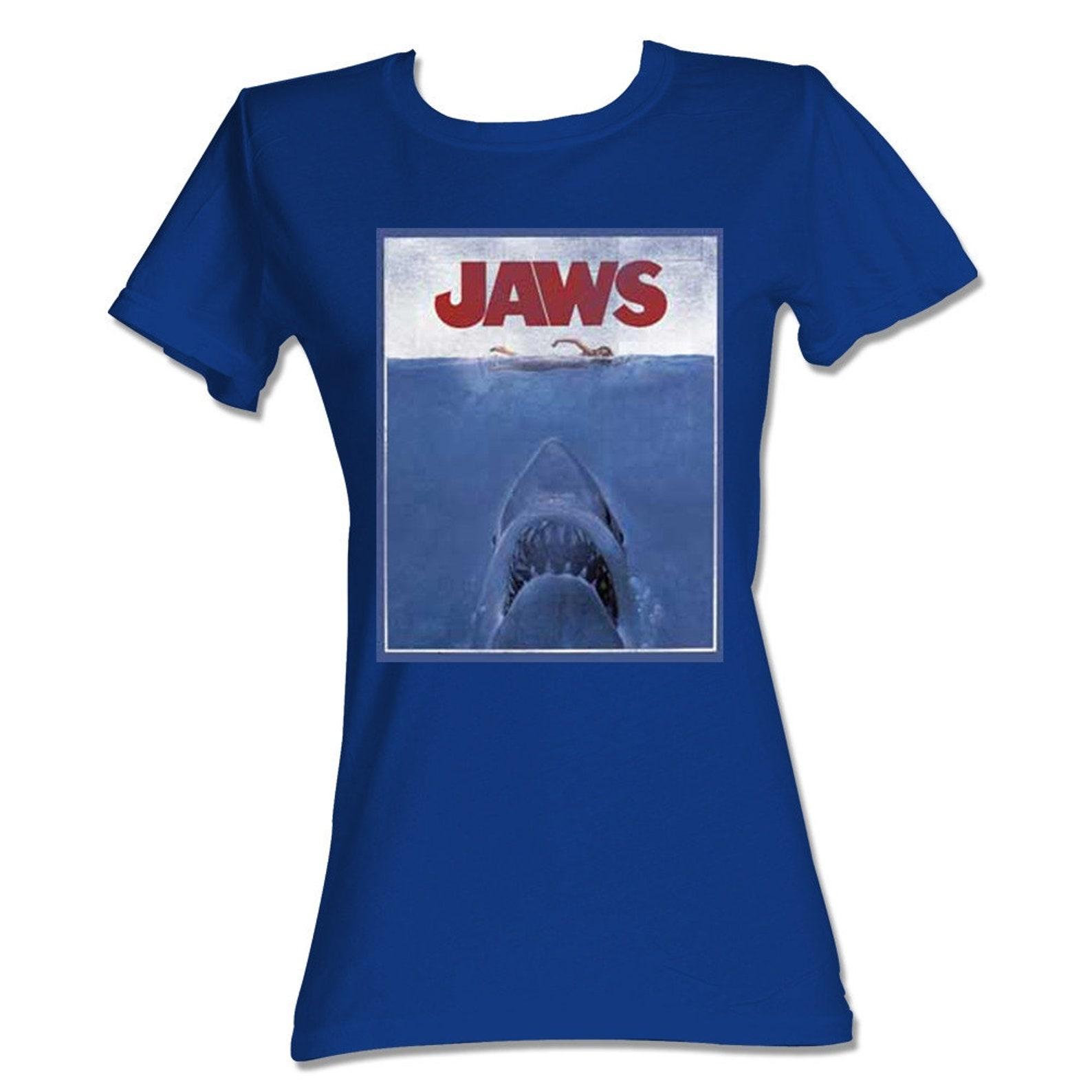 Jaws Movie Poster Royal Junior Women s T-Shirt L
