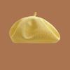 Wzcx  New Korean Version Hollow Solid Color Breathable Beret Casual Tide Summer Adjustable Women'S Hat Adult Cap
