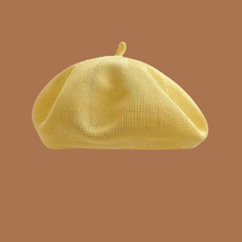Wzcx  New Korean Version Hollow Solid Color Breathable Beret Casual Tide Summer Adjustable Women'S Hat Adult Cap